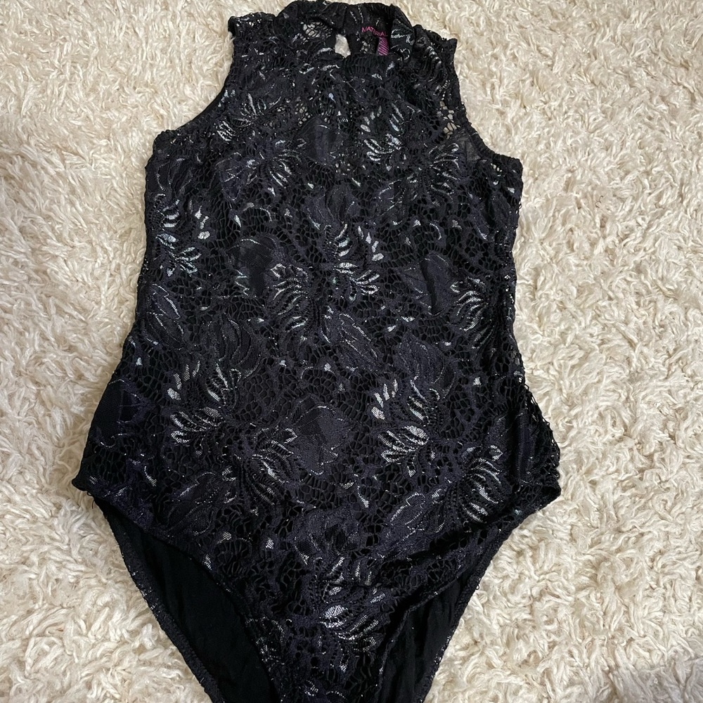 Black lace bodysuit